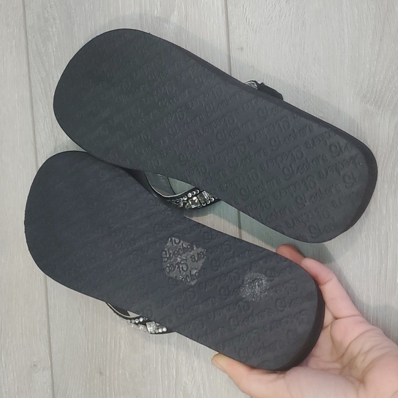 Skechers Womens Vinyasa Y2K Platform Rhinestone Sandals shoes sz 7 - Picture 8 of 11